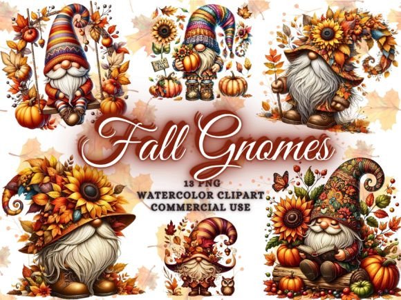 Adorable Fall Gnomes Clipart for Creative Projects