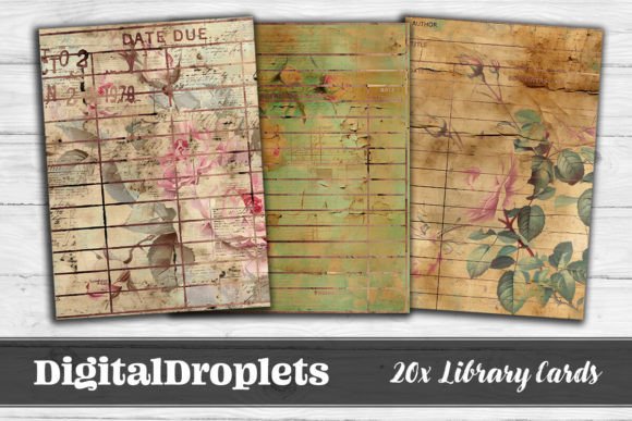 Big Floral Library Cards Vol.2: Vintage Meets Modern Design