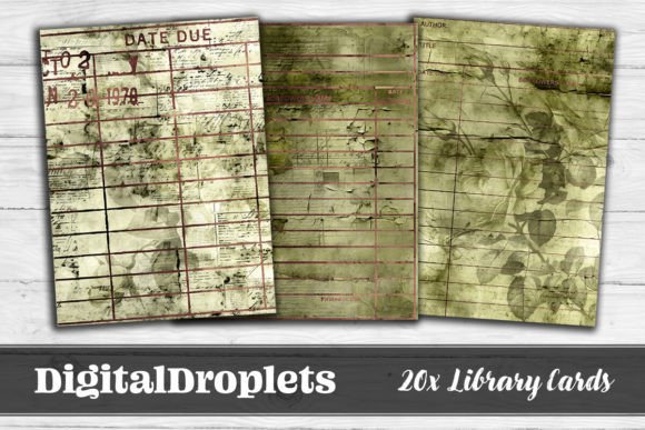 Big Floral Library Cards Vol.7: Vintage Charm Meets Digital Design