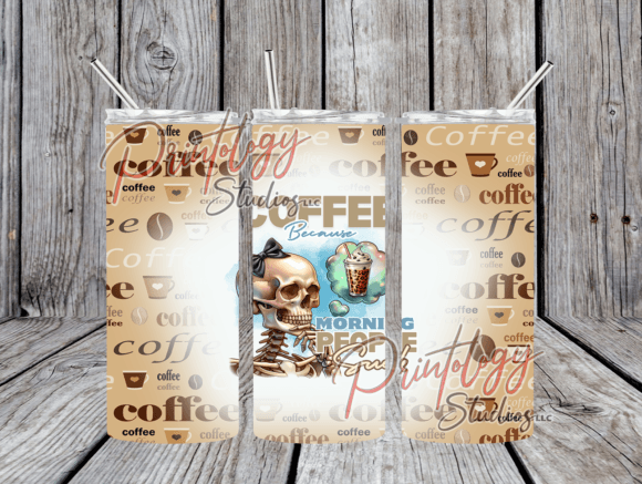 Coffee Because People Suck: A Bold Tumbler Wrap Design