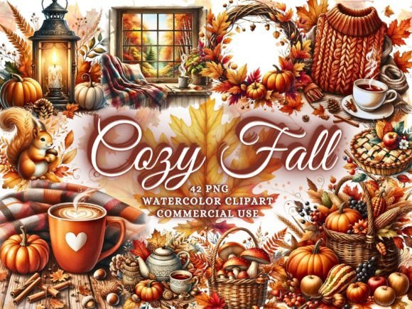 Cozy Fall Clipart: Elevate Your Autumn Design Projects