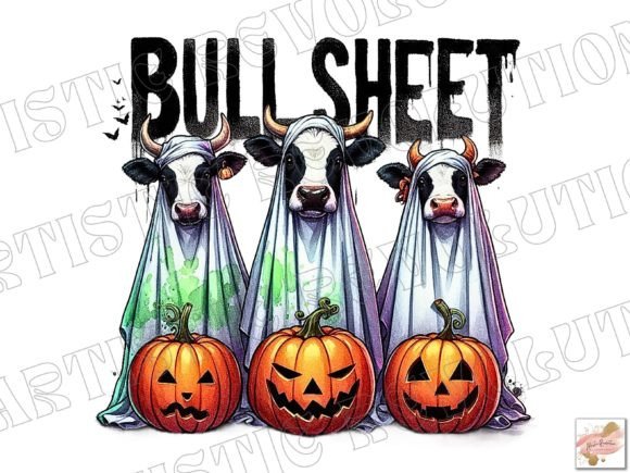 Cute Halloween Ghost Cow PNG: A Fun Design Asset