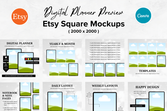 Elevate Your Shop with Professional Etsy Planner Listing Previews
