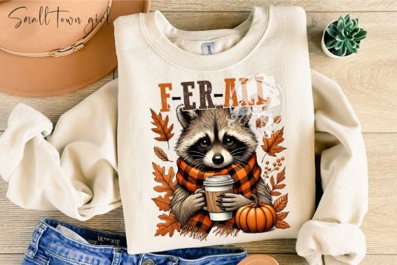 Feral Girl Fall Raccoon Png: A Versatile Design Asset