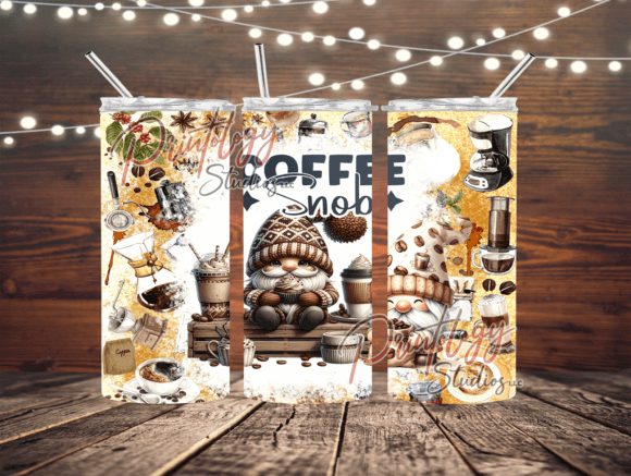 Gnome Coffee Snob 20oz Tumbler Wrap: A Designer's Asset