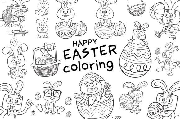 Happy Easter Coloring: A Designer's Guide to Festive Assets