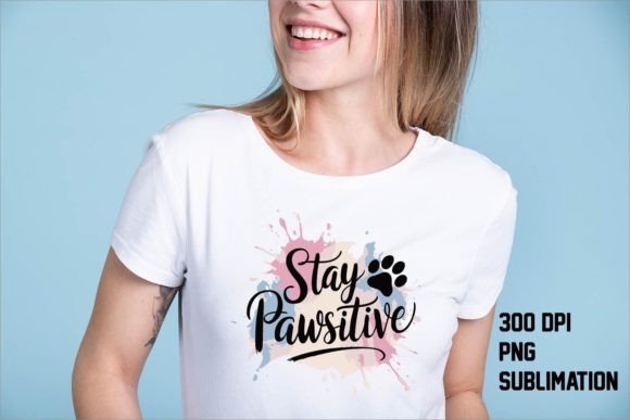 Stay Positive Cute Dog Quotes Png: Uplifting Design Assets