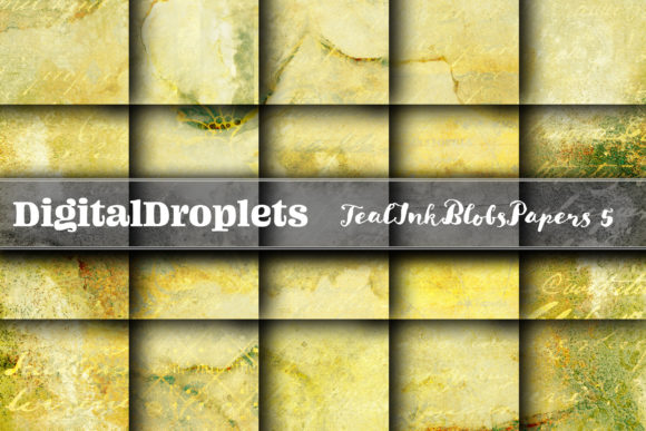Teal Ink Blobs Vol. 5 | COLLECTION: Elevate Your Creative Projects