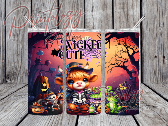 Wicked Cute Highland Cow Tumbler Wrap: A Designer's Asset